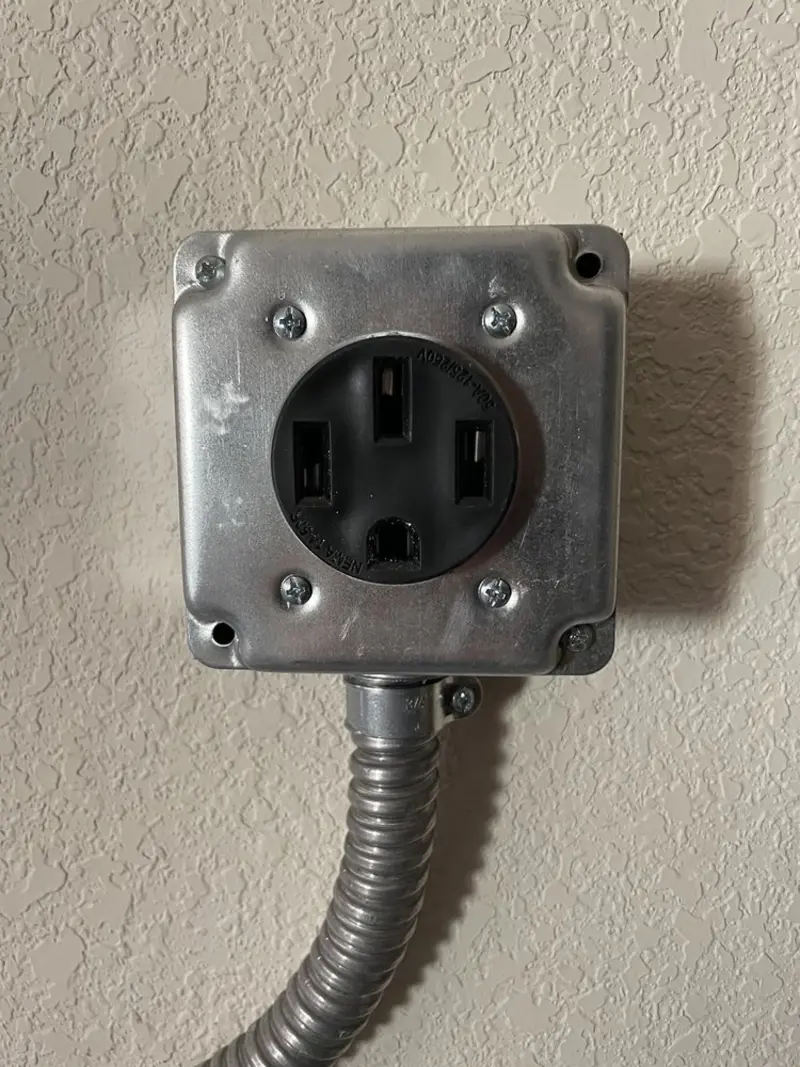NEMA 14-50 outlet installed for Electrical Panel Upgrade in Montague